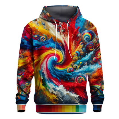 Rainbow Splash Tie-dye Design Hoodie