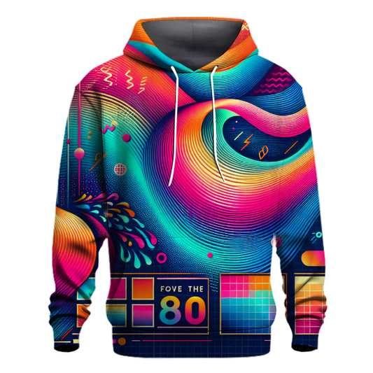 Electric Rainbow Waves Hoodie