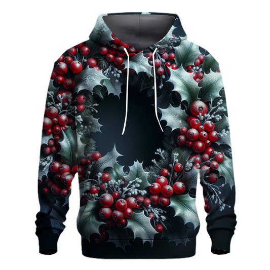 Frosted Holly Wreath Hoodie