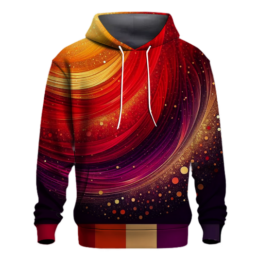 Crimson Autumn Glimmer Hoodie