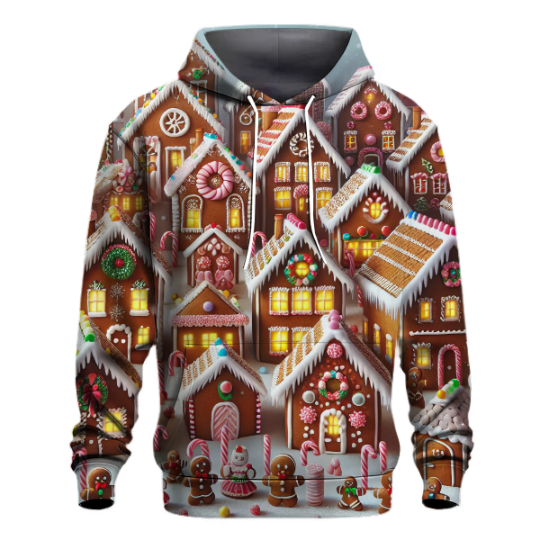 Gingerbread Village Scene Hoodie