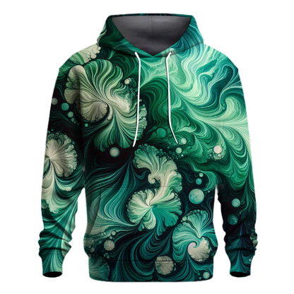 Emerald Oasis Tie-dye Design Hoodie