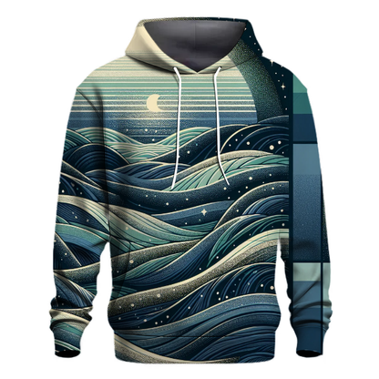 Nautical Twilight Waves Hoodie