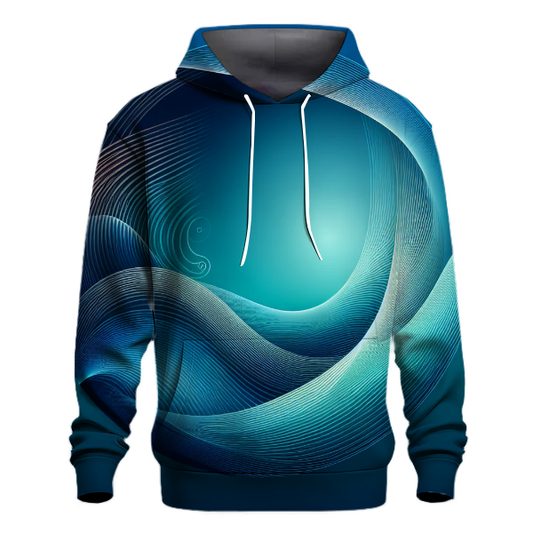 Azure Tranquility Wave Hoodie