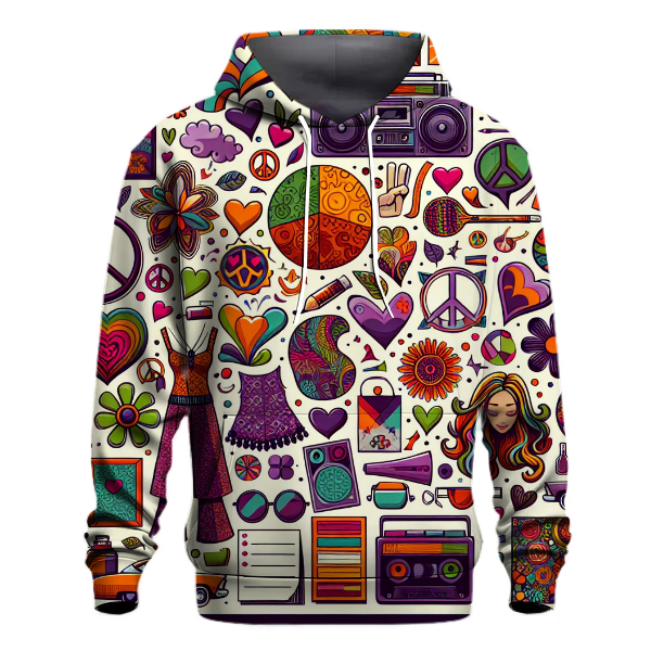 Radiant Retro Collage Hoodie