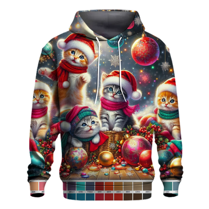 Christmas Kittens Playtime Hoodie