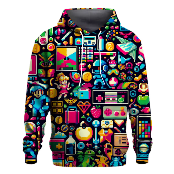 Retro Video Game Heroes Hoodie