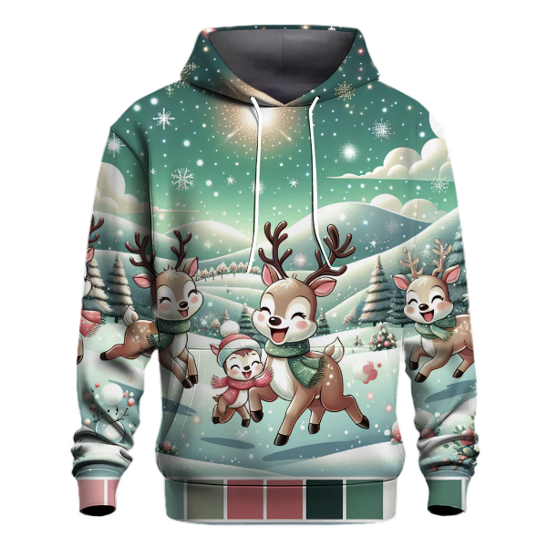 Reindeer and Snowflakes Delight Hoodie