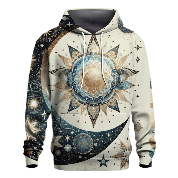 Hippie Moon and Stars Hoodie