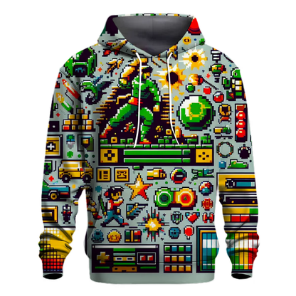 Retro Video Game Level Up Hoodie