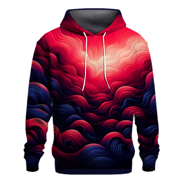 Crimson Wave Rush Hoodie