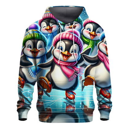 Penguins on Ice Skates Hoodie