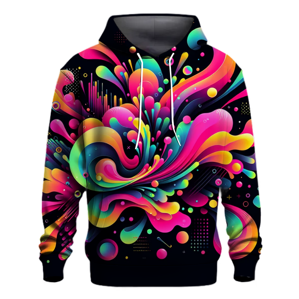 Radical 80s Neon Splash Hoodie