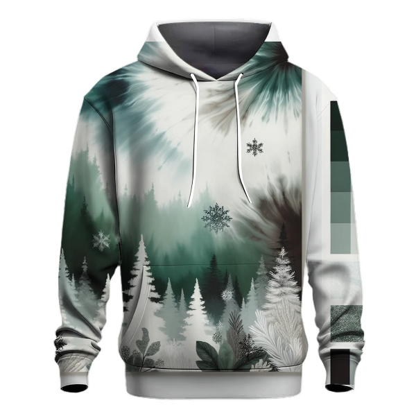 Frosted Pine Tie-dye Design Hoodie