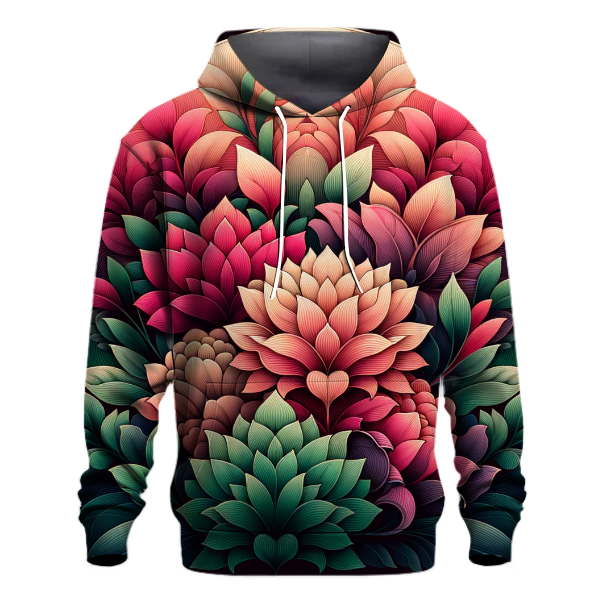 Floral Symphony Gradient Hoodie