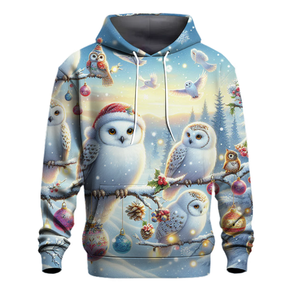 Snowy Owl Festivities Hoodie