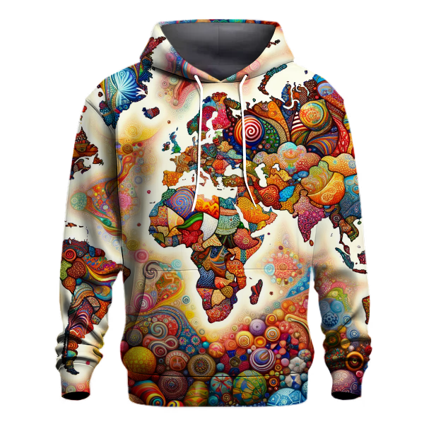 Mosaic World Map Hoodie