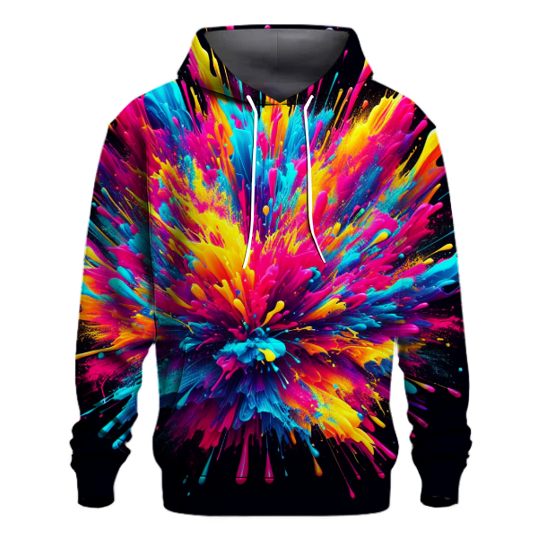 Electric Neon Splash Hoodie