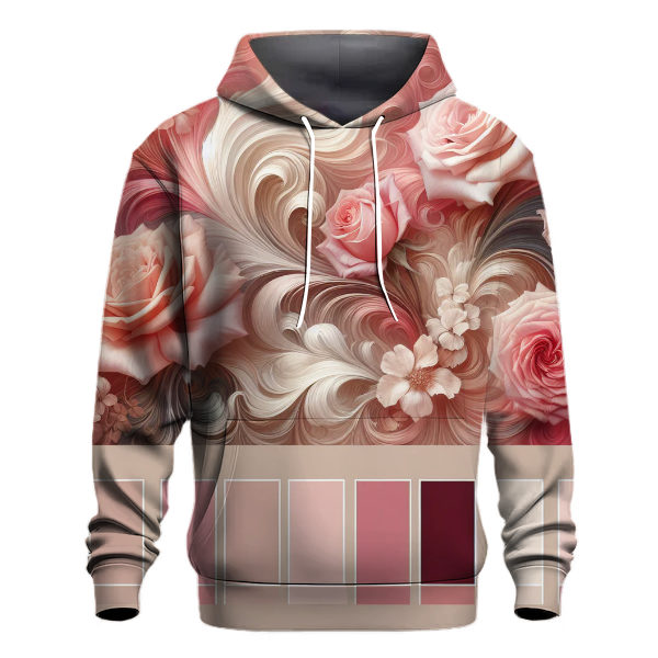 Elegant Rose Garden Tie-dye Hoodie