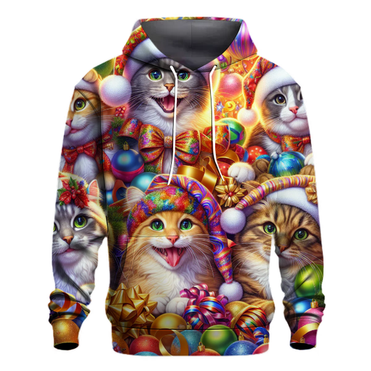 Charming Christmas Cats Hoodie