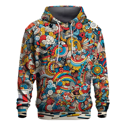 Eclectic Rainbow Doodles Hoodie