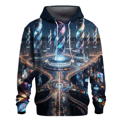 Futuristic City Lights Hoodie