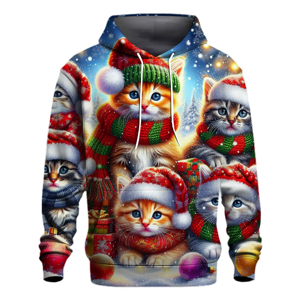 Cuddly Christmas Kittens Hoodie