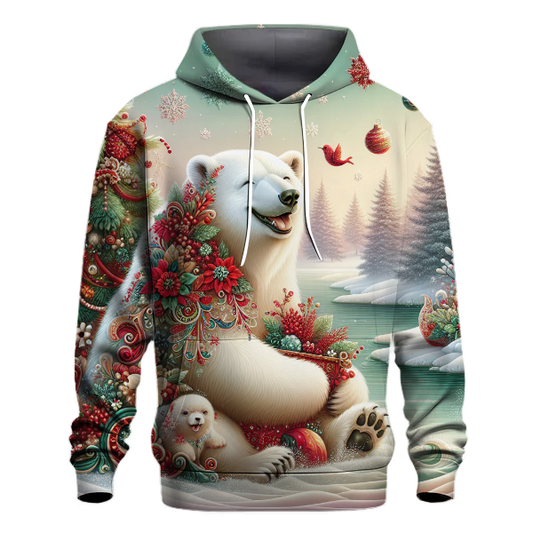 Joyful Christmas Polar Bear Hoodie