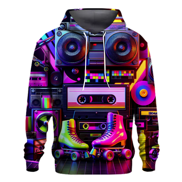 Retro 80s Neon Vibes Hoodie