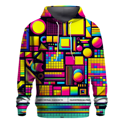 Vibrant 80s Geometric Patterns Hoodie