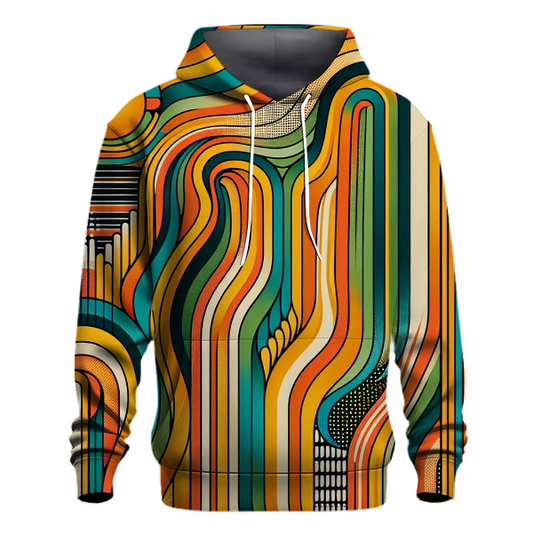 Vibrant Groovy Stripes Hoodie