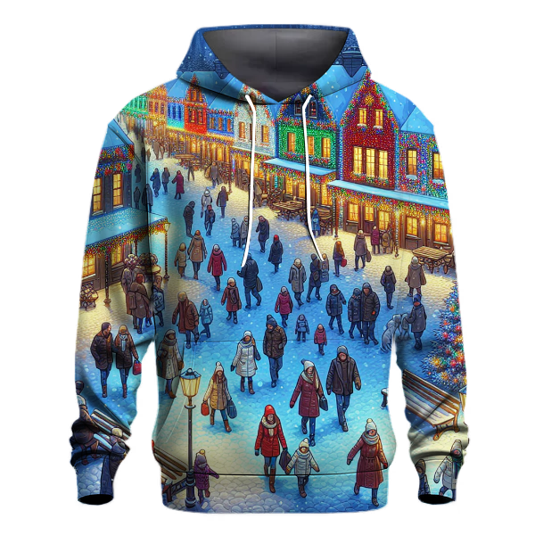 Snowy Town Christmas Lights Hoodie