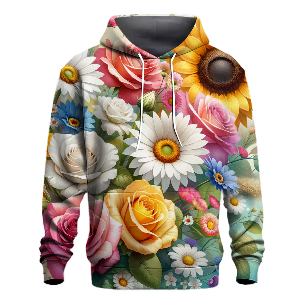 Vibrant Floral Symphony Hoodie