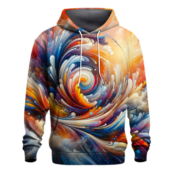 Dynamic Dance of Colors Hoodie