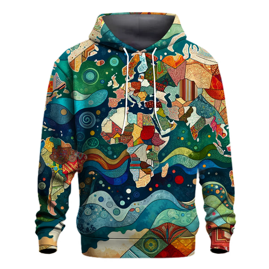 Wanderlust World Map Hoodie