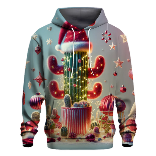 Cheerful Christmas Cactus Hoodie