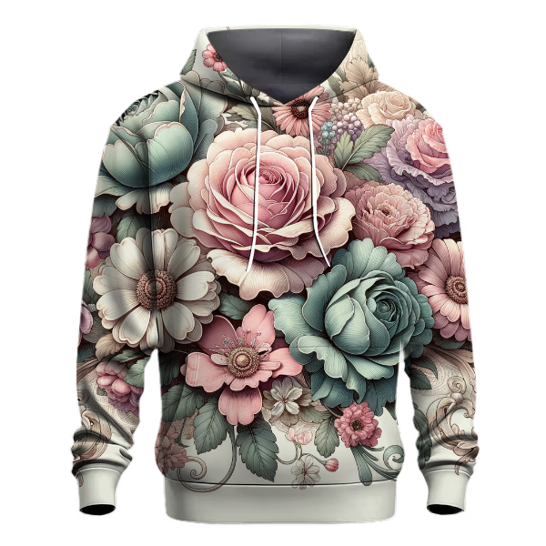 Vintage Floral Elegance Hoodie