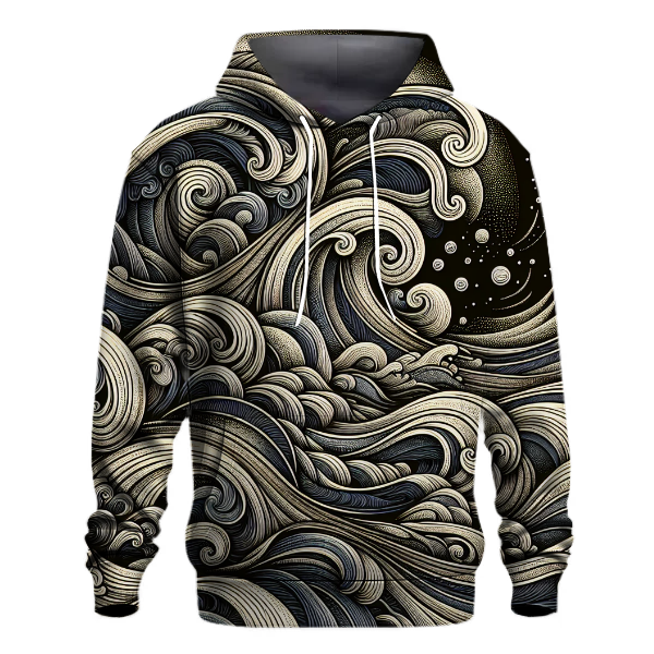 Oceanic Symphony of Waves Hoodie