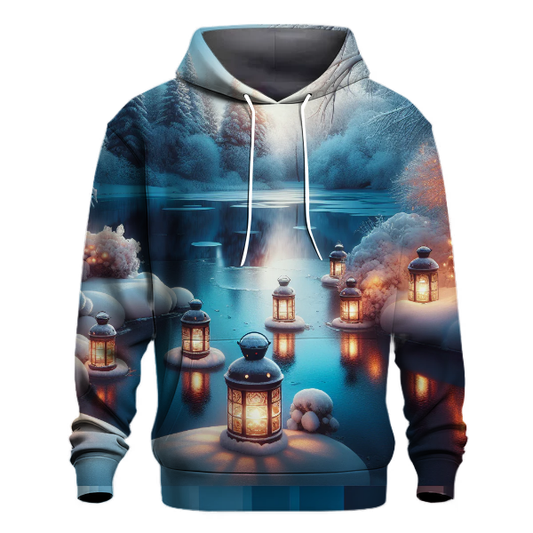 Christmas Eve Lanterns on Ice Hoodie