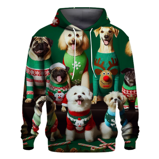 Christmas Sweater Dogs Hoodie