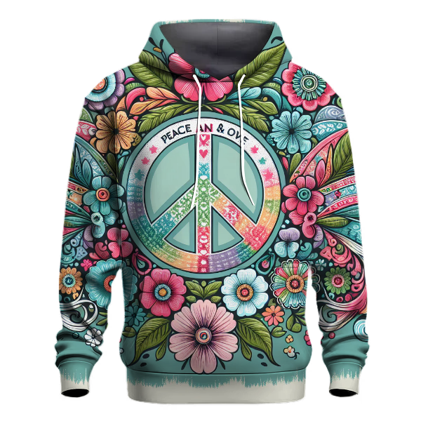 Peace and Love Emblem Hoodie