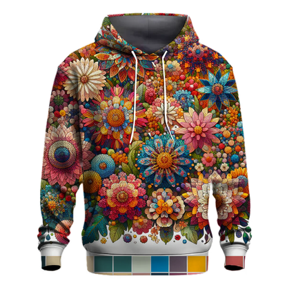 Vibrant Floral Mosaic Hoodie