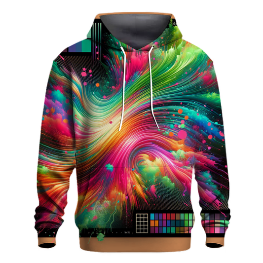 Neon Pulse Tie-Dye Hoodie