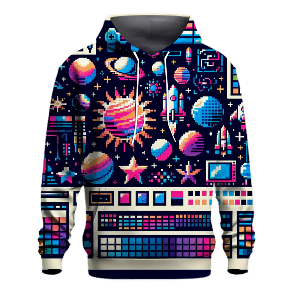 Retro Pixel Galaxy Hoodie