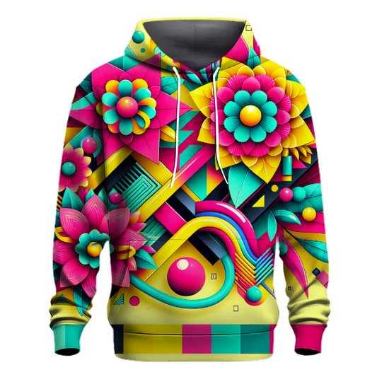 Retro Floral Blast Hoodie