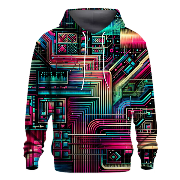 Neon Techno Design Hoodie