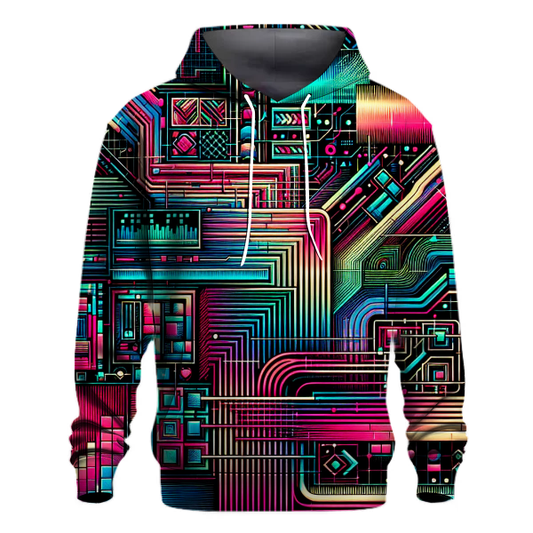 Neon Techno Design Hoodie