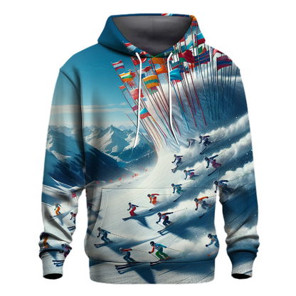 Skiing Slalom Hoodie Custom Hoodies