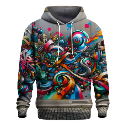 Colorful Urban Graffiti Art Hoodie