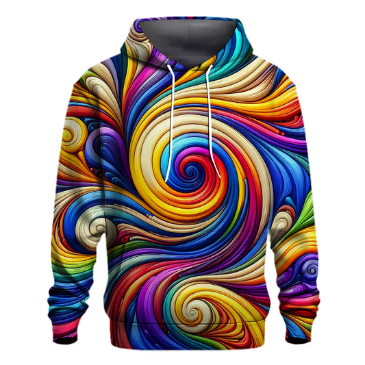 Vivid Rainbow Swirls Hoodie